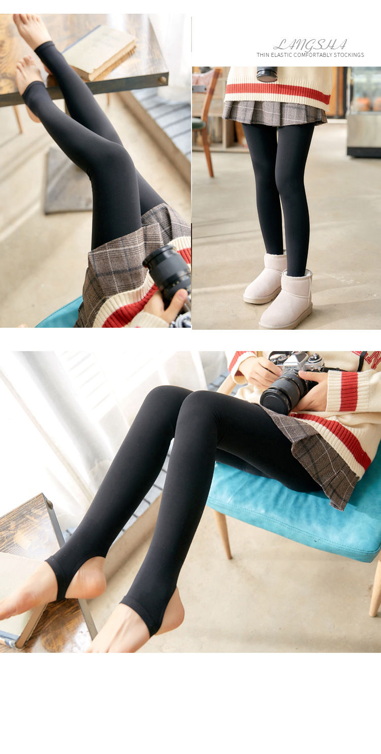 陌芙丝欧 陌芙丝欧230克打底裤女加绒连裤袜肉色光腿内外穿秋冬季加厚