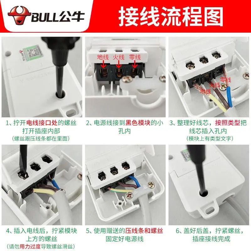 正品公牛迷你3插多功能家用插座无线插排多孔电源不带线插板插线板