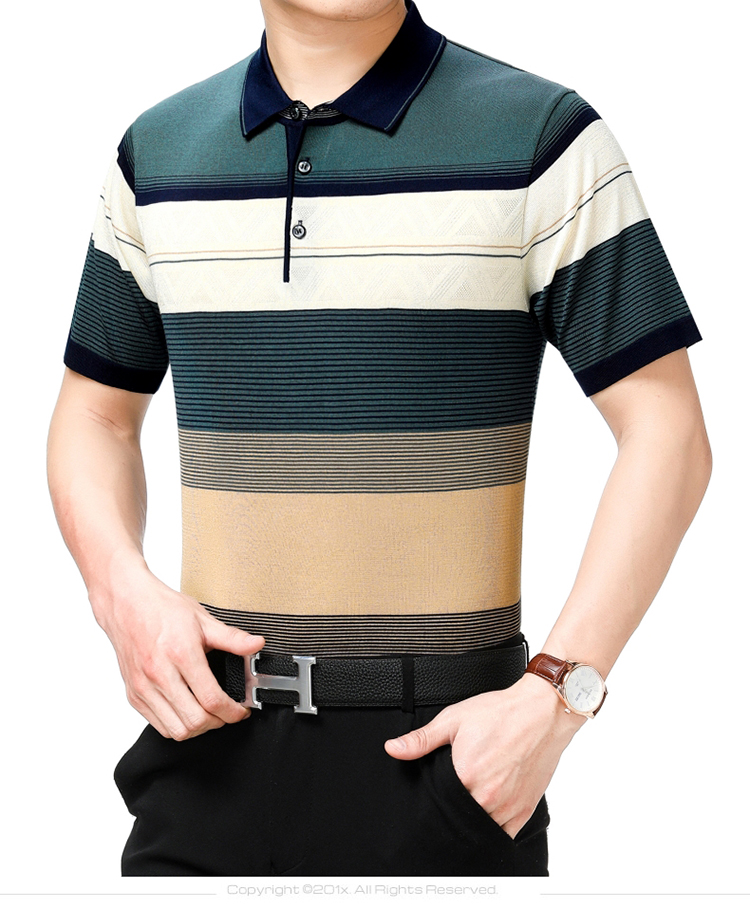 2020夏季香港老爷车短袖t恤男士爸爸装品牌polo衫宽松大码体恤薄