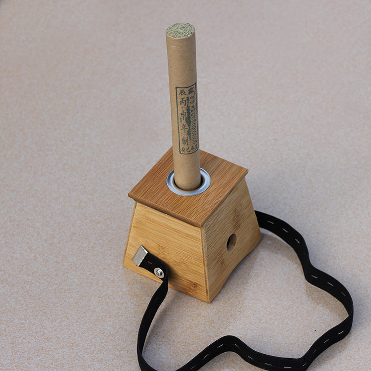 加厚随身灸竹制单孔家用温灸盒艾灸条木制艾炙艾条温灸器熏灸仪器竹制