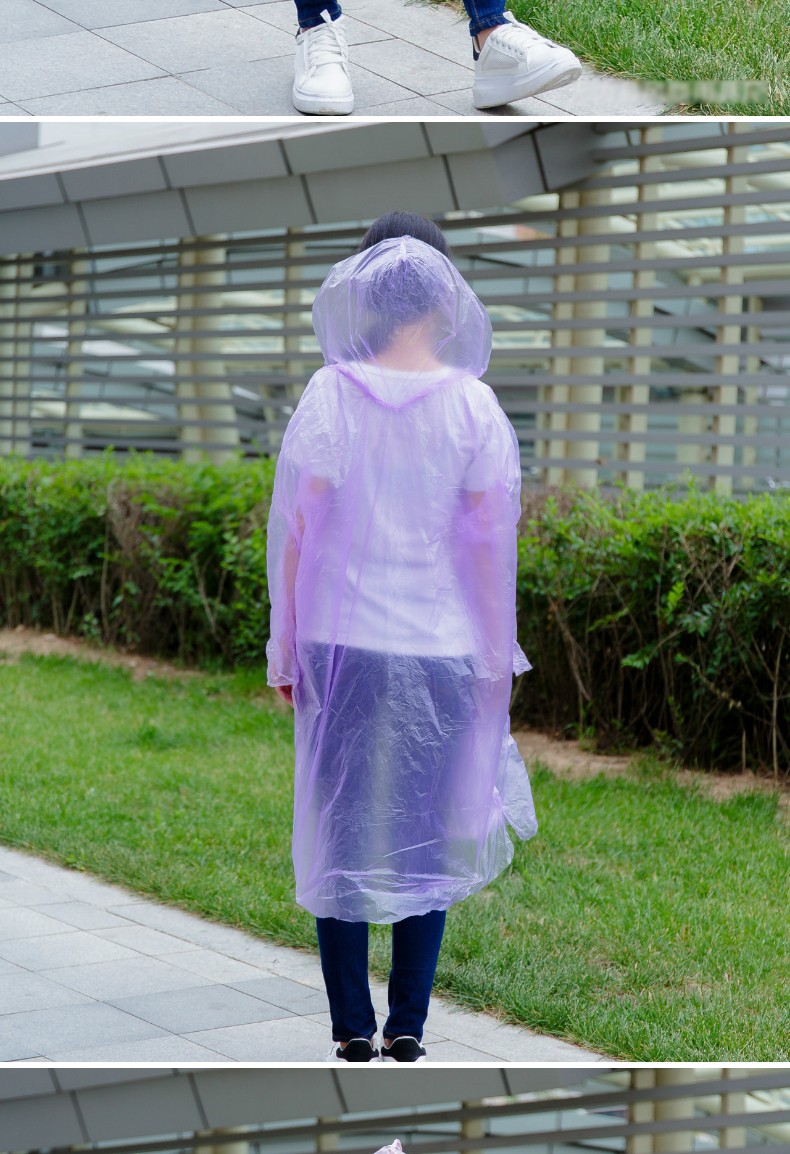 封后一次性雨衣成人儿童便携加厚旅游防水雨衣男女通用户外套装雨披