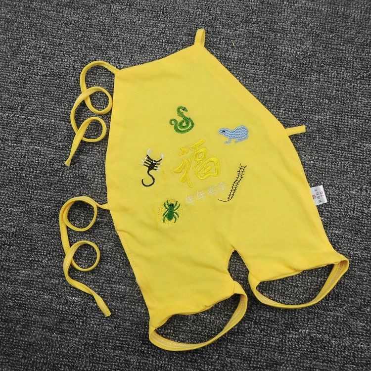 端午节宝宝衣服五毒背心夏季薄款绣花连腿肚兜新生儿五毒肚兜婴