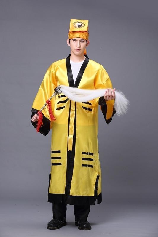 神孩子太极 道士服装道教法器用品道服法衣道袍八卦衣八卦经衣黄林正