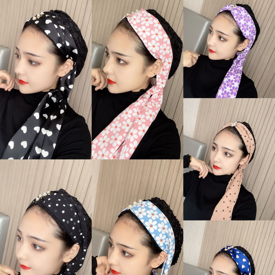 回族帽子女新款时尚飘带碎花印度帽穆丝林发带帽旅拍包头帽光头帽