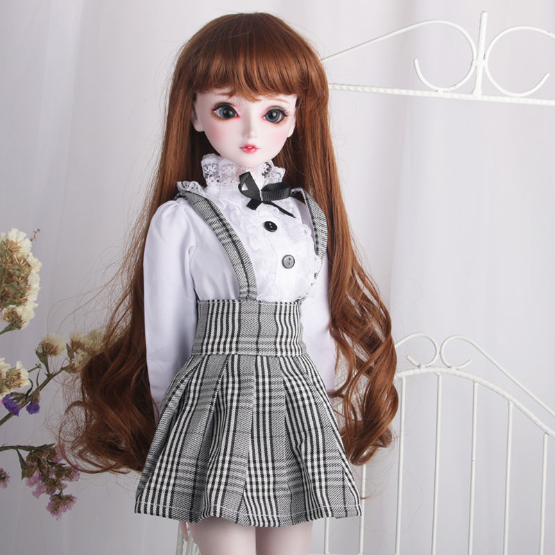 60厘米叶罗丽芭比娃娃的衣服jk制服仙子公主连衣裙校服bjd娃鞋cm 蓝魅