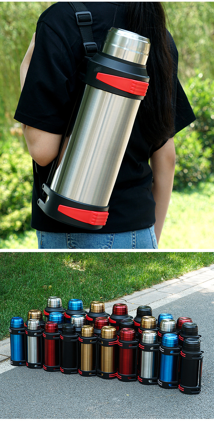 304不锈钢保温杯304不锈钢保温水壶4升保温杯大容量便携户外旅行壶