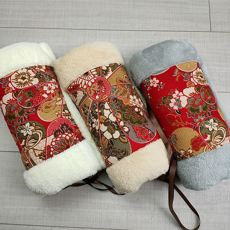 《乌镇蓝印花布 东北大花手捂子怀旧老款暖手筒 保暖手套午睡枕插手