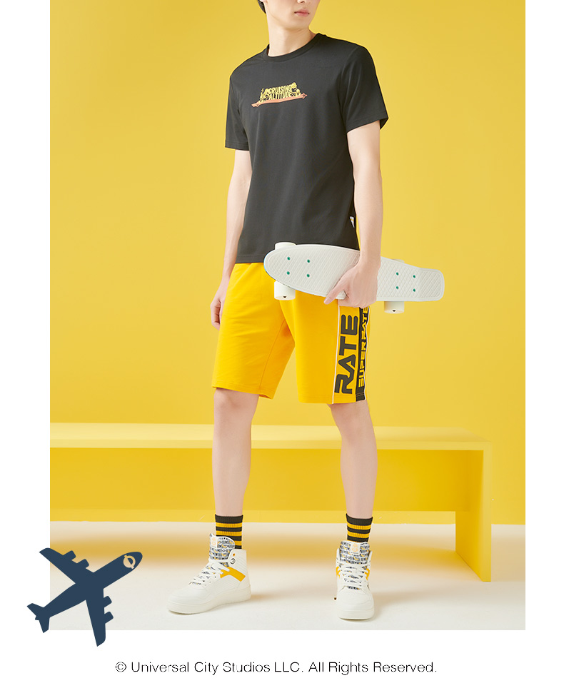 小黄人联名袁昊同款|361运动t恤男夏季新款休闲上衣圆领短袖t