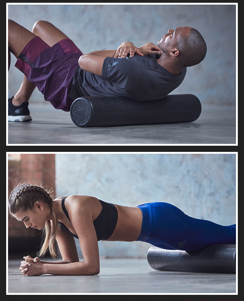 adidas阿迪达斯肌肉放松健身按摩棒泡沫滚轴瑜伽柱长90厘米