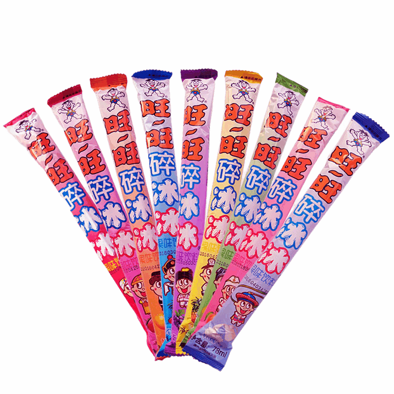 旺旺碎冰冰整箱80支旺仔碎脆冰脆冰冰棒棒冰可乐味混合装冰棒