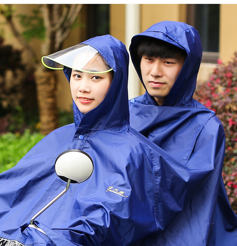 天堂伞雨衣电动电瓶车单人双人雨披两用摩托车加大加厚男女牛津布