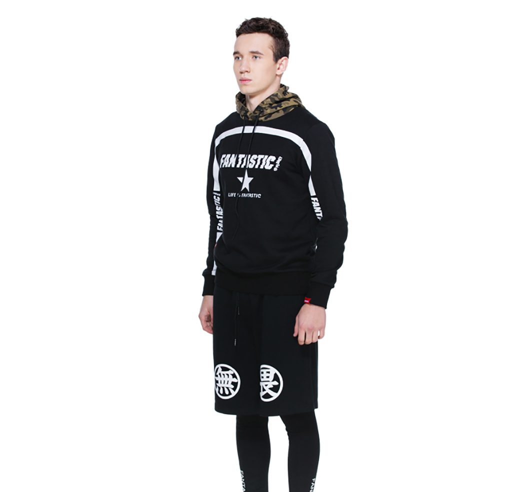 fantasticplanet怪诞星球迷彩拼帽卫衣