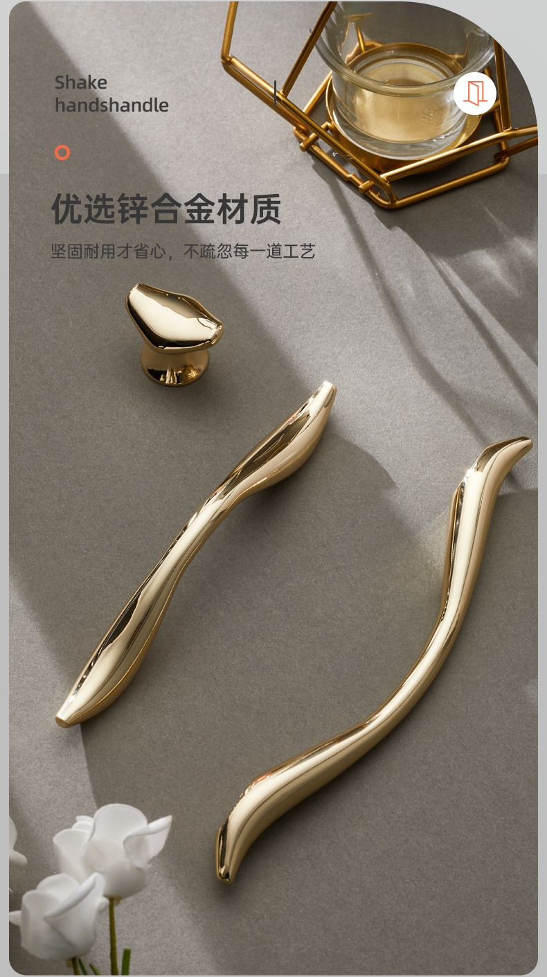 卡贝cobbe门用配件柜门长拉手黑色现代简约柜衣柜抽屉橱柜柜子门把橱