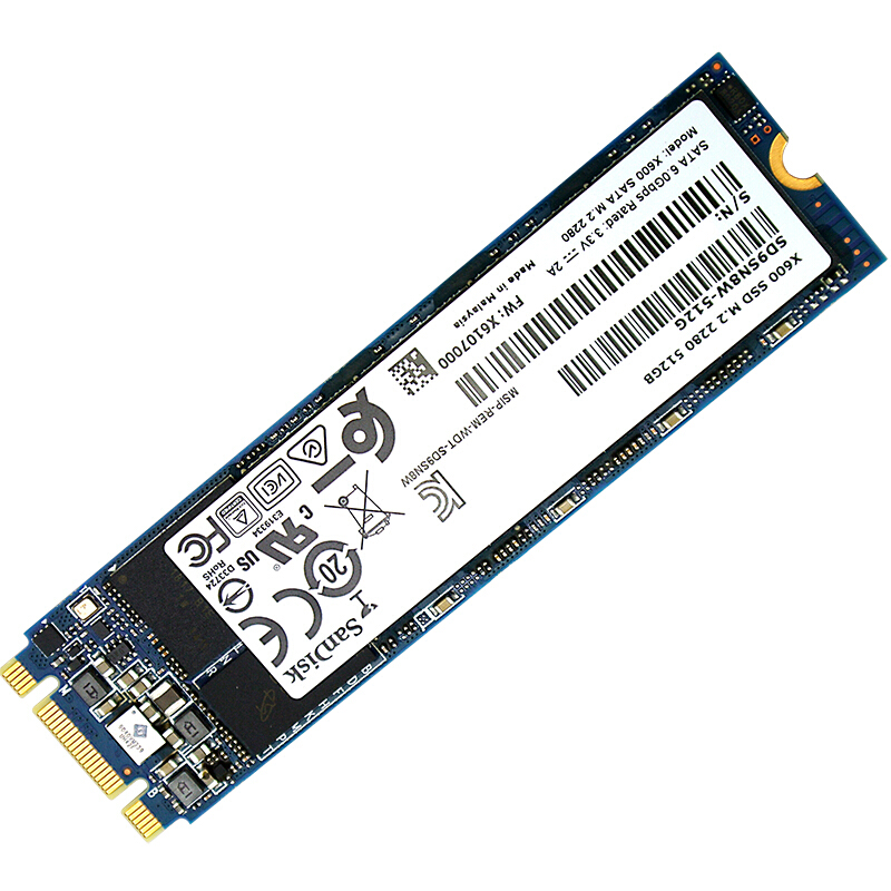 闪迪sandiskssd固态硬盘m2接口sata总线x600系列为工业环境铸造