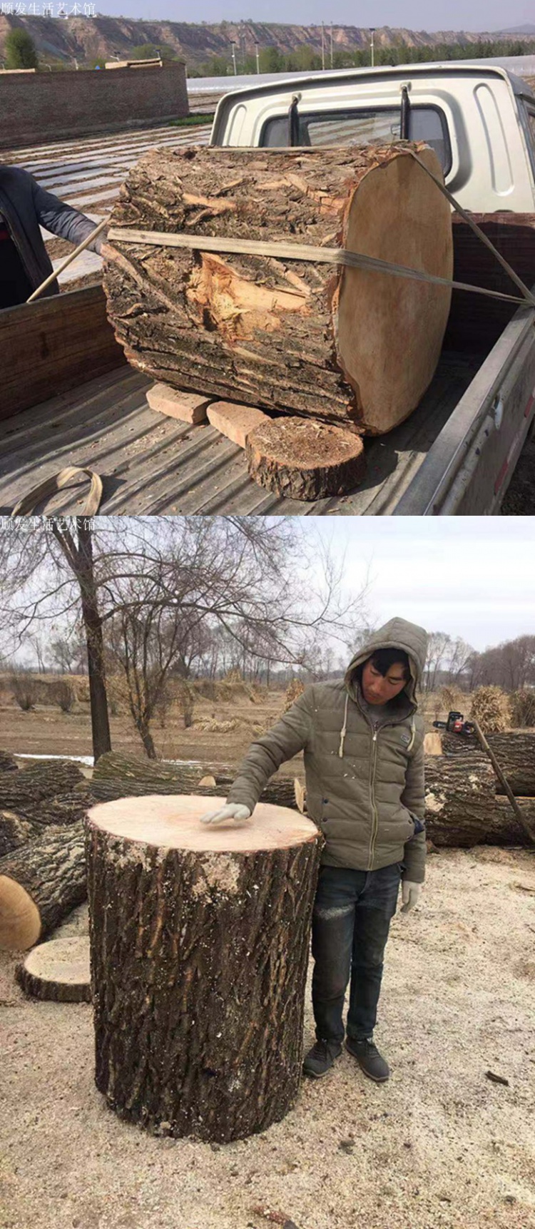 特大柳木菜墩剁肉墩加厚整木实木墩子肉铺肉摊专用
