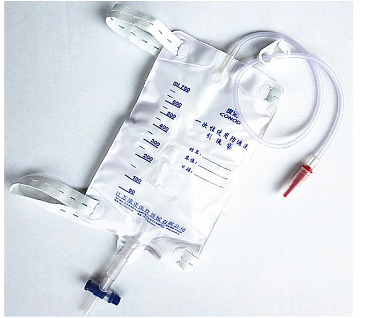 康诺神灵防逆流引流袋轻巧便携绑腿集尿袋防返流胆汁引流袋750ml750