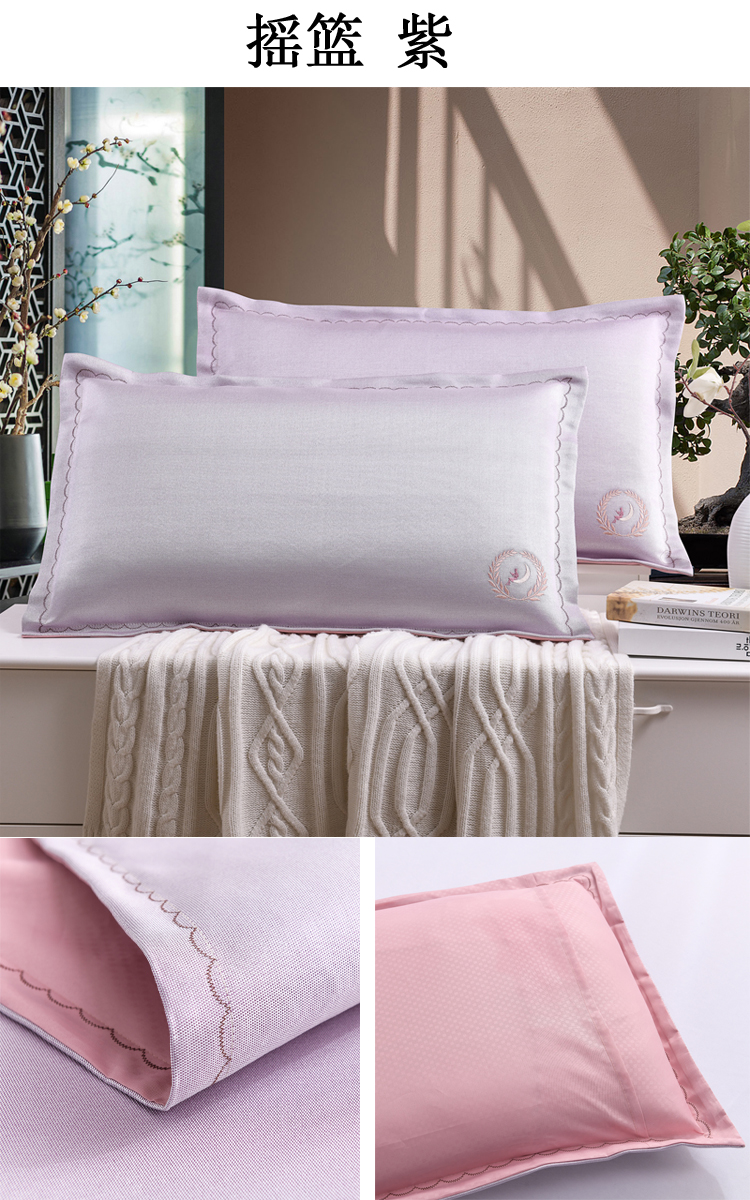 夏季凉席枕头套夏天冰丝枕套凉爽凉枕套夏枕芯套单人可水洗一对装