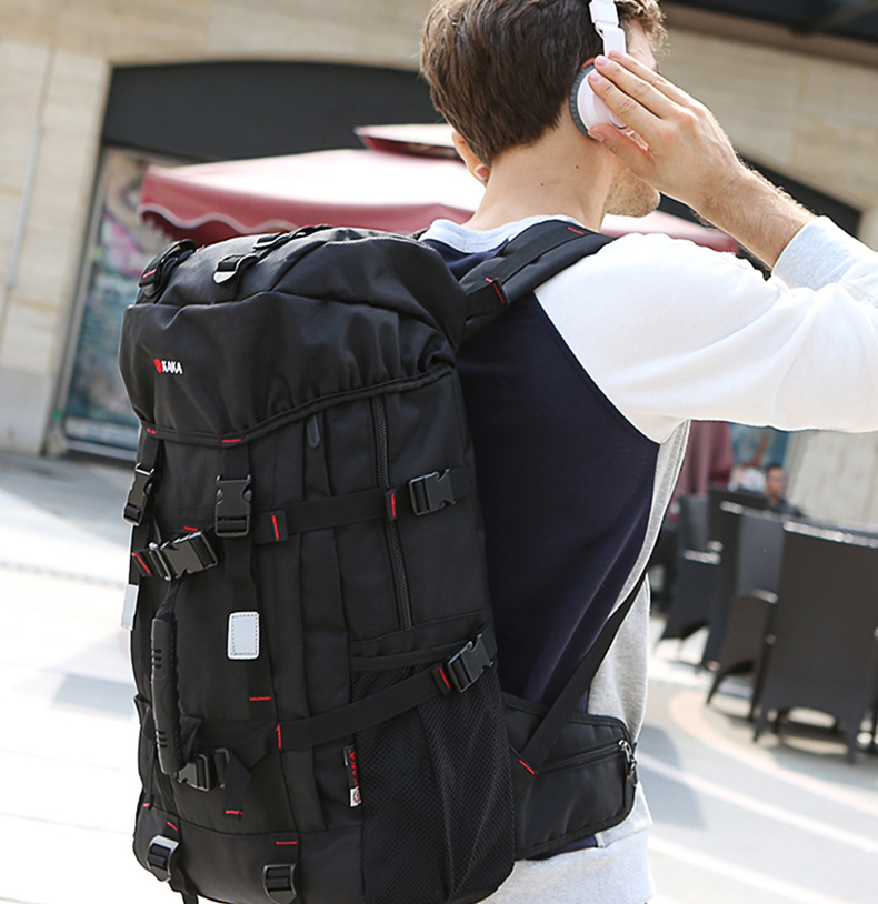 kaka登山包背包男双肩包男旅行包大容量大包行李包电脑包行李袋户外