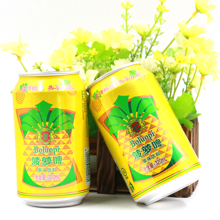 零酒精19年新货菠萝啤果啤碳酸饮料果味汽水320ml24瓶邮