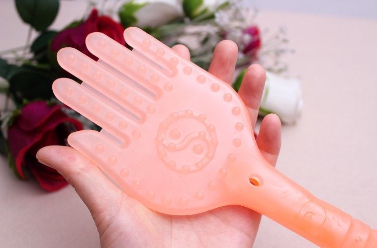 拍打板健身保健手掌拍痧板养生经络拍拍打棒硅胶拍痧掌按摩捶背拍绿色