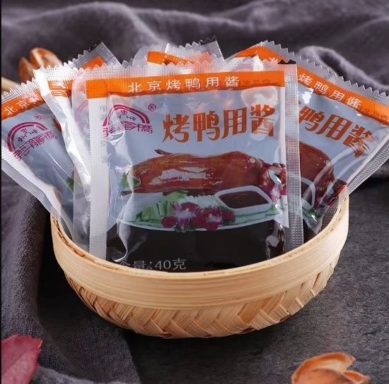 北京烤鸭专用甜面酱烤鸭用酱40克每袋装40gx10包再送16g烤鸭酱一包