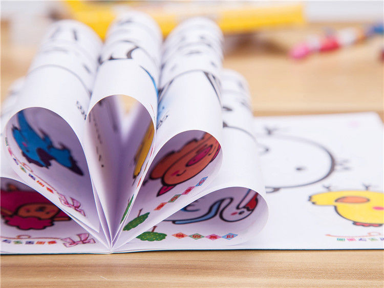 苏宁好货12本幼儿童填色本宝宝涂鸦学画画书本涂色本绘画书图画册2