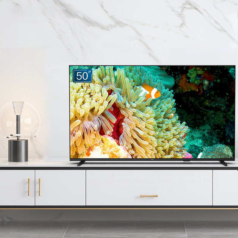 飞利浦电视50英寸4K超高清智慧全面屏2+32G HDR 客厅远场语音智能液晶平板电视机 50PUF7069/T3