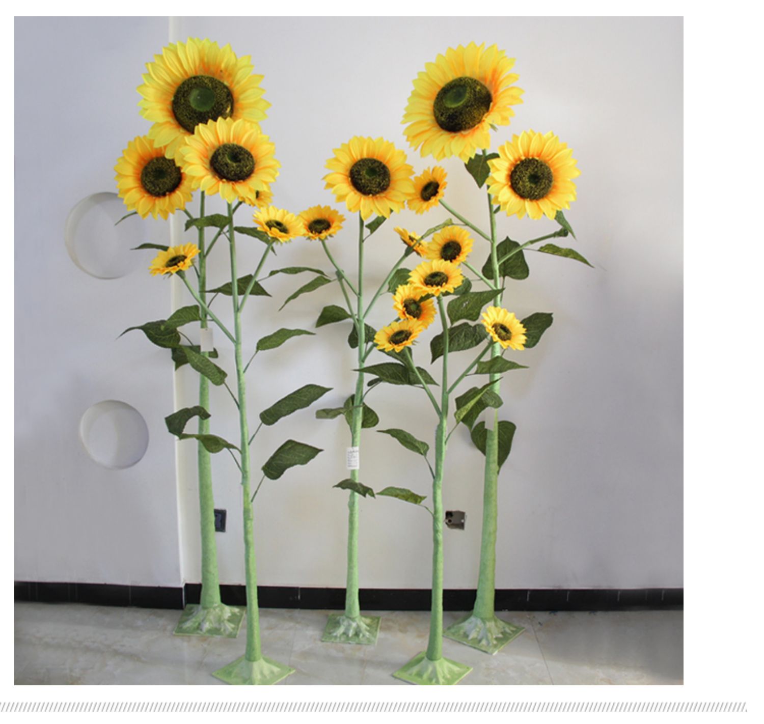三维工匠仿真向日葵太阳花假花绢花客厅落地高枝摆放花校园装饰仿真
