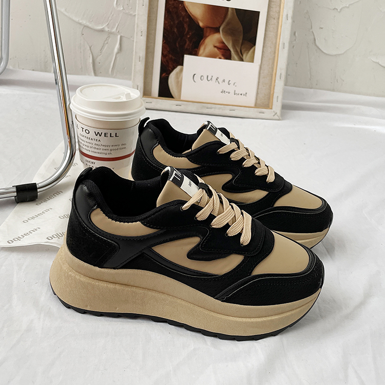 述雅小蛮腰鞋港风老爹鞋女2022春季新款轻便跑步鞋休闲炸街运动鞋