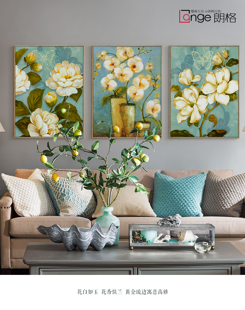 精美装饰画餐厅壁画三联画客厅玄关卧室床头装饰油画沙背景墙现代简约