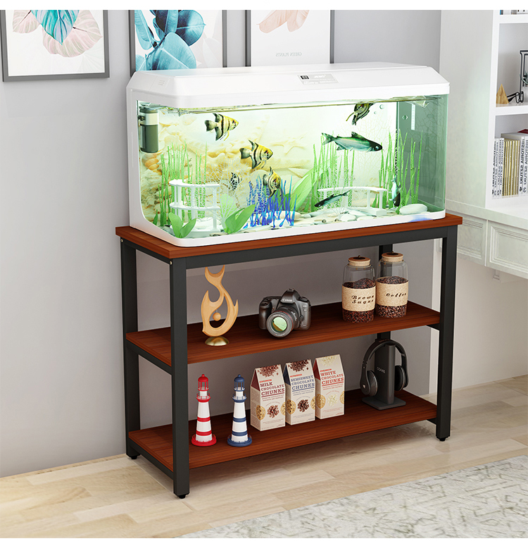 简易鱼缸底座客厅小型缸水族箱底柜不锈钢多层鱼缸架置物架定做安心抵