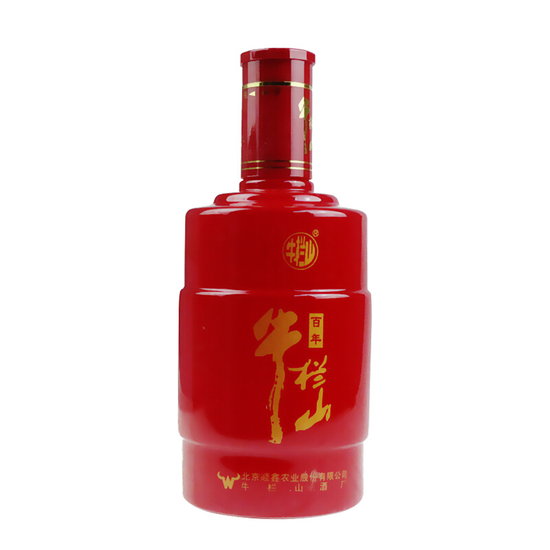 正品保真牛栏山百年二锅头白酒百年红6年35度500ml整箱6瓶装婚庆送礼
