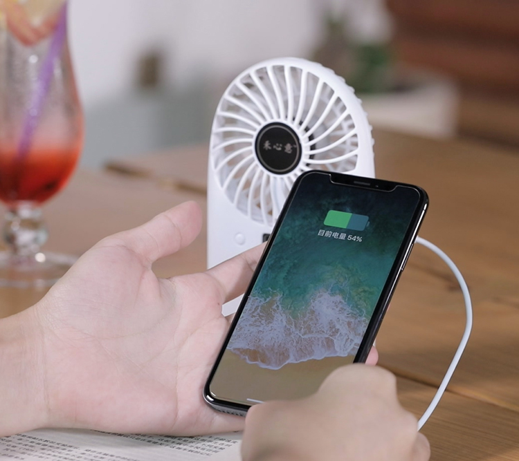 塔扇禾心意usb风扇充电宝两用移动电源大风力迷你手持拿桌面便携式