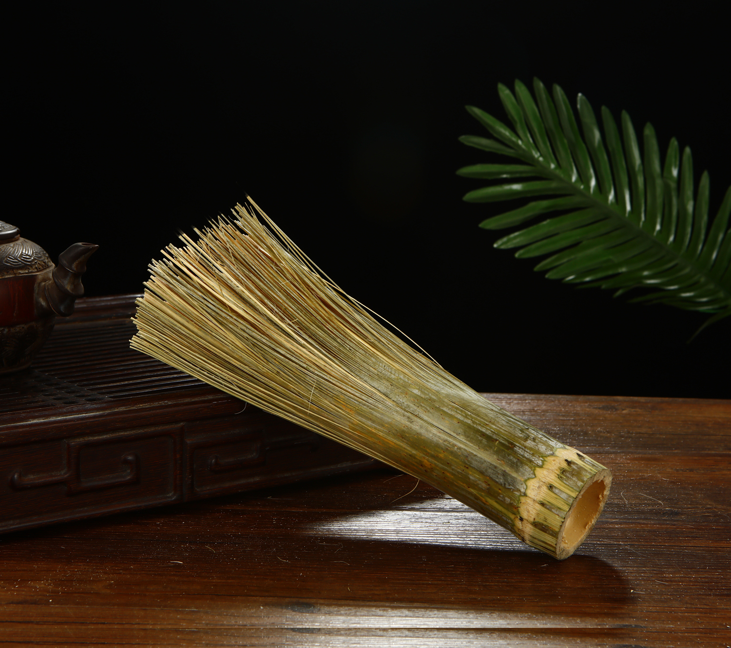 军绿色竹刷子一把28厘米左右手工天然竹刷洗锅洗碗厨房刷锅刷子竹子