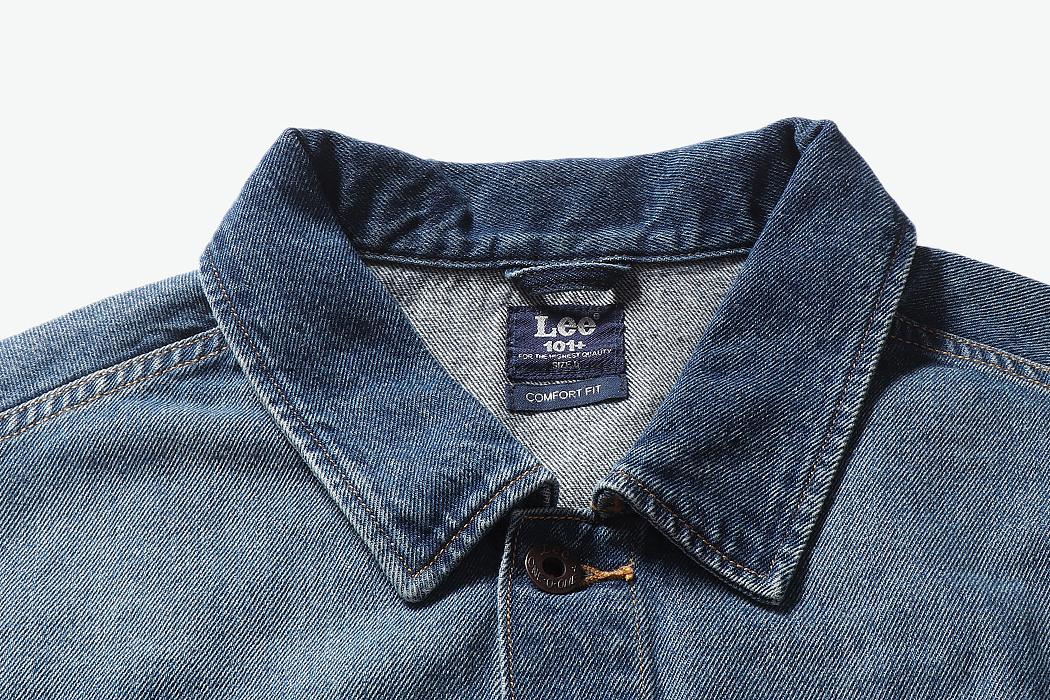 lee101系列男蓝色棉长袖牛仔夹克