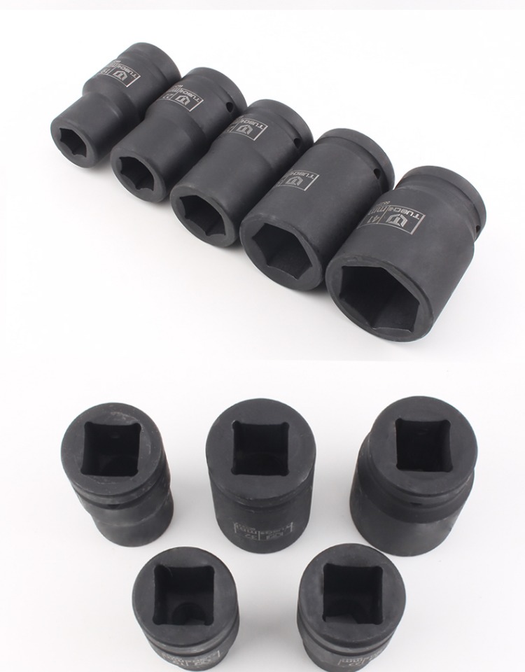 敬平风炮套筒重型气动加厚大风动套筒加长加大省力扳手轮胎一寸套筒头