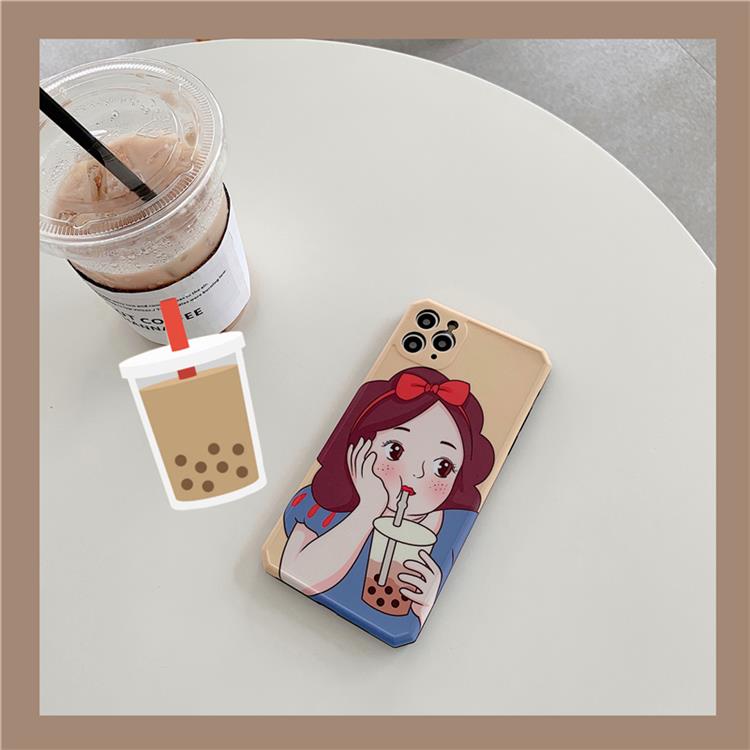 舒弗(lachouffe)保护壳/套6911 喝奶茶公主iphone7p女se手机壳/xr/8