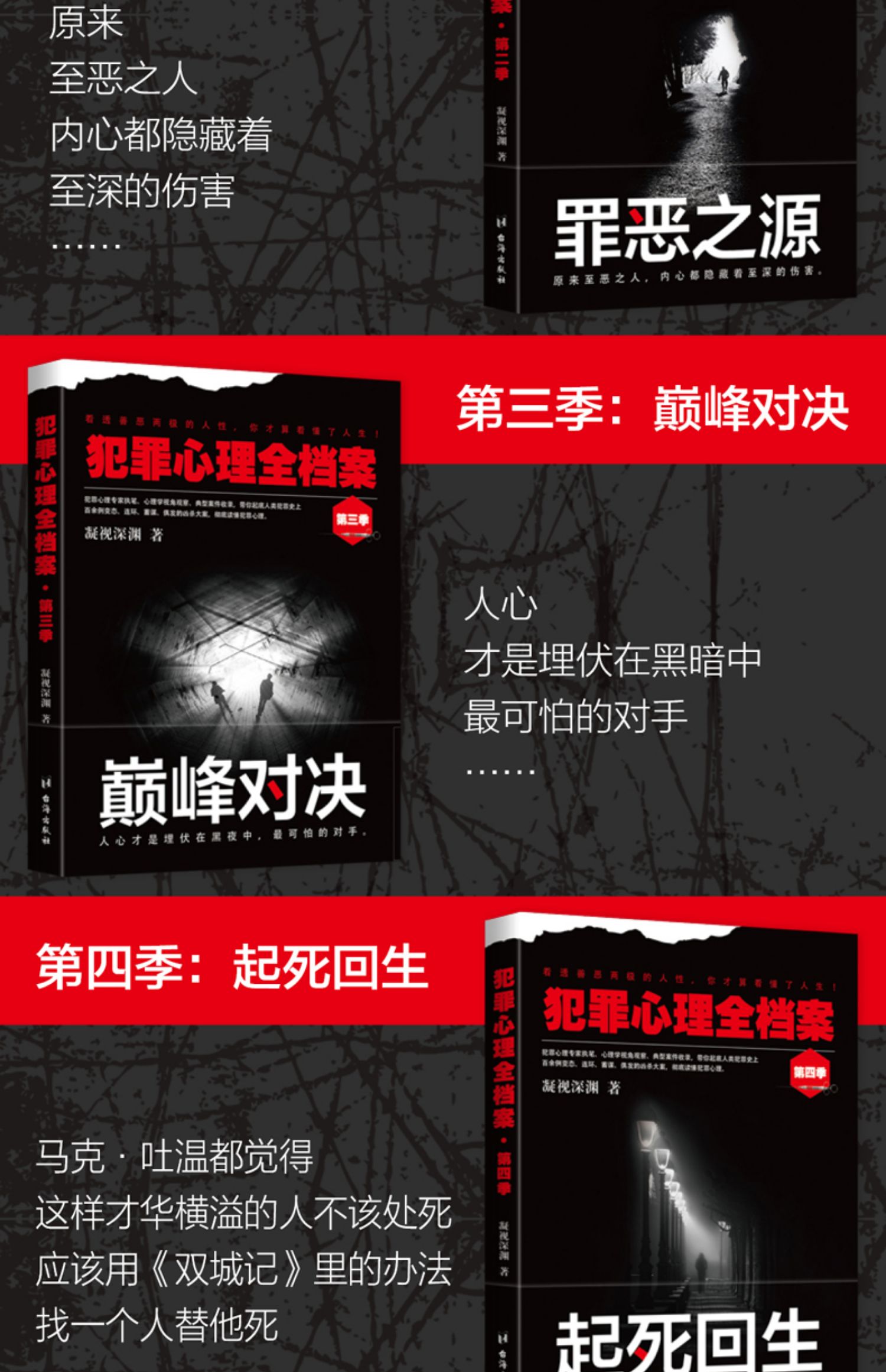 冊凝視深淵著犯罪懸疑推理心理學書籍臺海出版社偵探推理恐怖驚悚小說