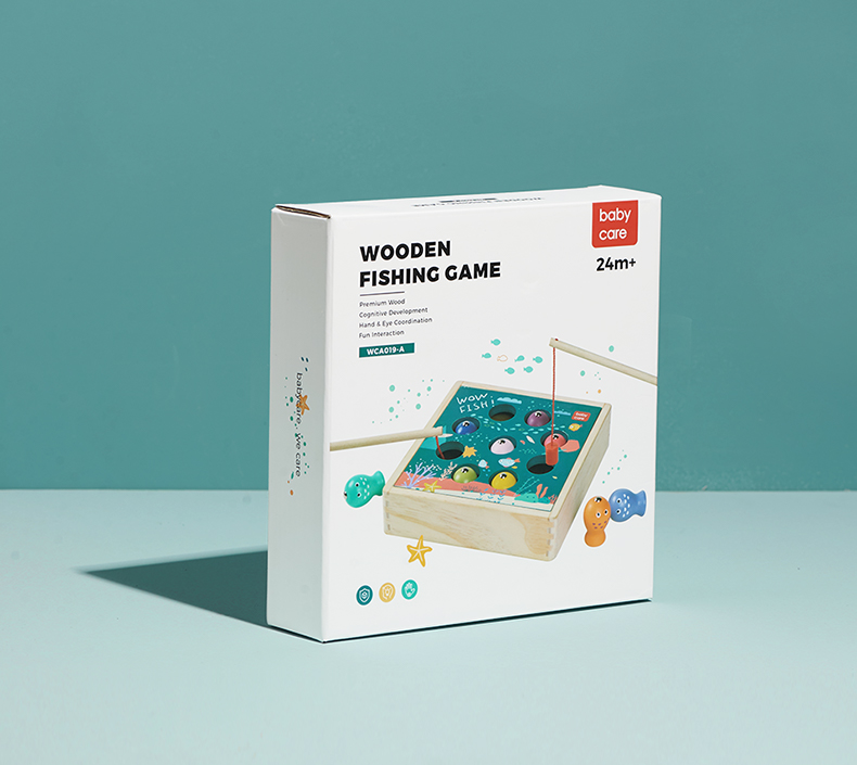 babycare儿童钓鱼玩具 木质磁性鱼一至二周岁男孩宝宝智力动脑益智