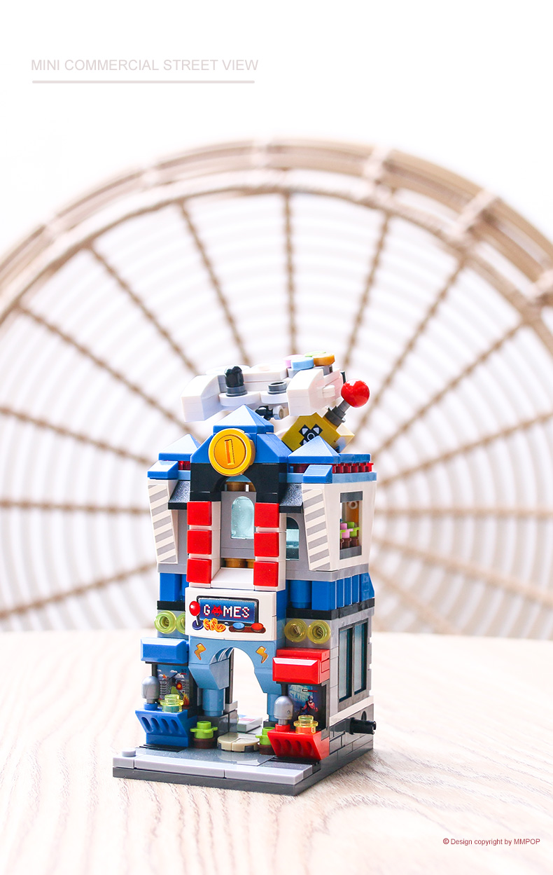 loz俐智小颗粒迷你街景拼装积木玩具益智儿童拼插模型微型小商店1643