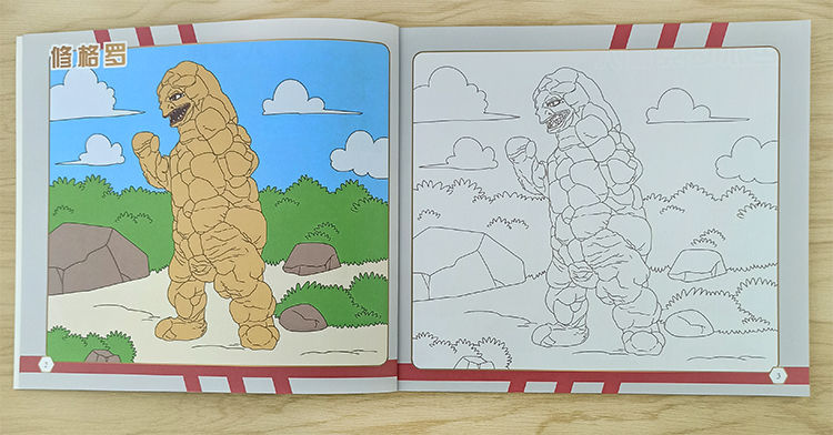 奥特曼画画本幼儿童涂色书小男孩填色涂鸦绘画367岁超