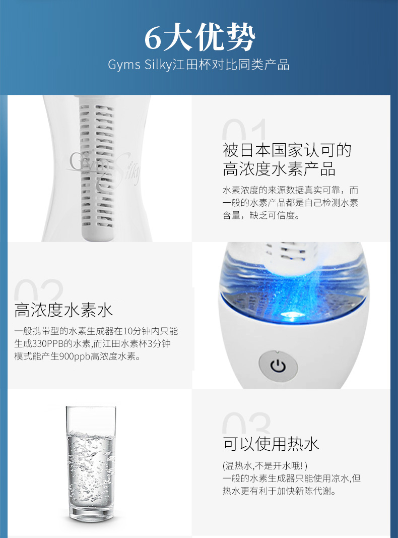 江田水素 Jiangtian Shuisu 塑料杯江田水素 Gyms Silky Hwp 33sl 350ml 日本原装进口充电便携式高浓度水素水 生成器水杯 价格图片品牌报价 苏宁易购苏宁自营
