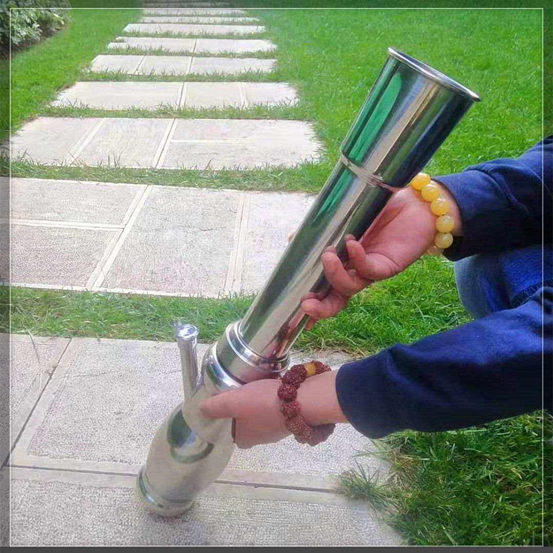 云南不锈钢伸缩水烟筒烟斗嘴烟壶非竹子烟袋加厚烟具便携高3860cm内