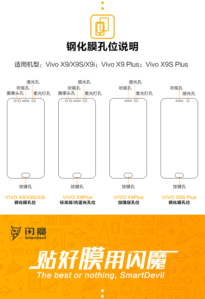 火豹(huobao)手机贴膜vivo x9/x9plus/x9splus 火豹步步高vivox9钢化