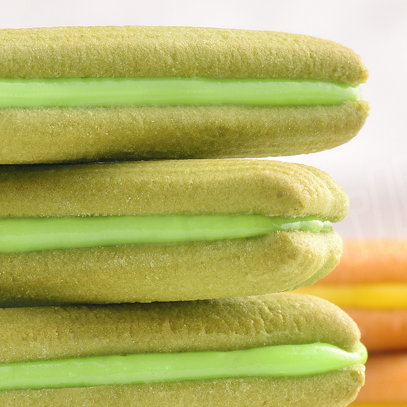 鲁卡奇菲诺柠檬巧克力味夹心曲奇115g休闲红零食下午茶点心柠檬巧克力