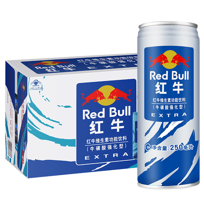 红牛(redbull)功能饮料 红牛维生素功能饮料250ml*24罐整箱牛磺酸强化