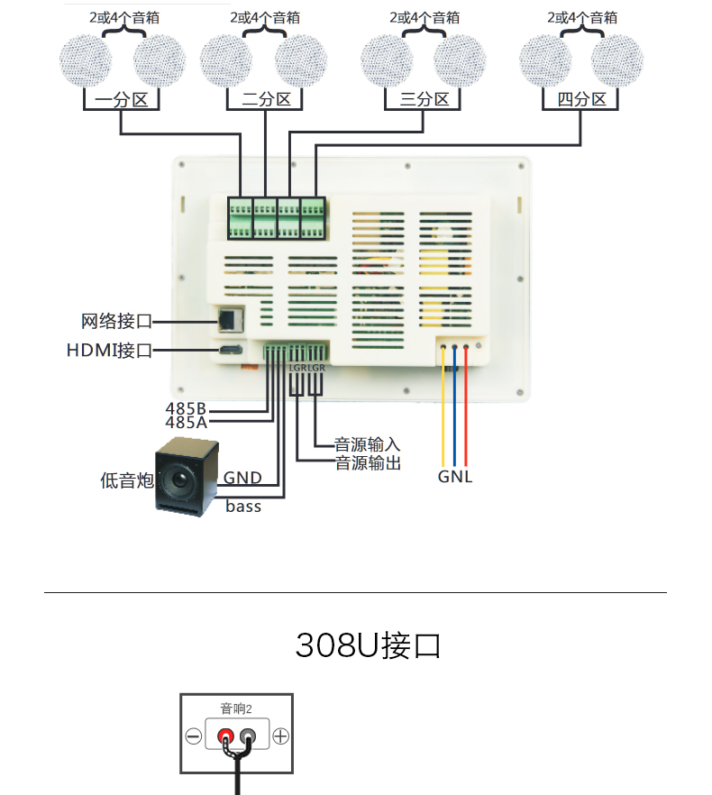 hivi/惠威 vx6 吸顶喇叭家用天花吊顶音响功放音乐套装一