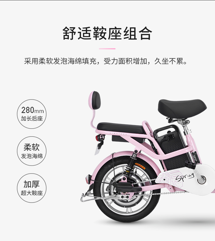 爱玛aima春生电动车锂电代步电池可提取新国标3c大证