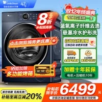 小天鹅滚筒洗衣机全自动洗烘一体纯平全嵌[本色蓝氧2.0 TD100V89PRO]1.1洗净比 超薄10公斤家电国家政府补