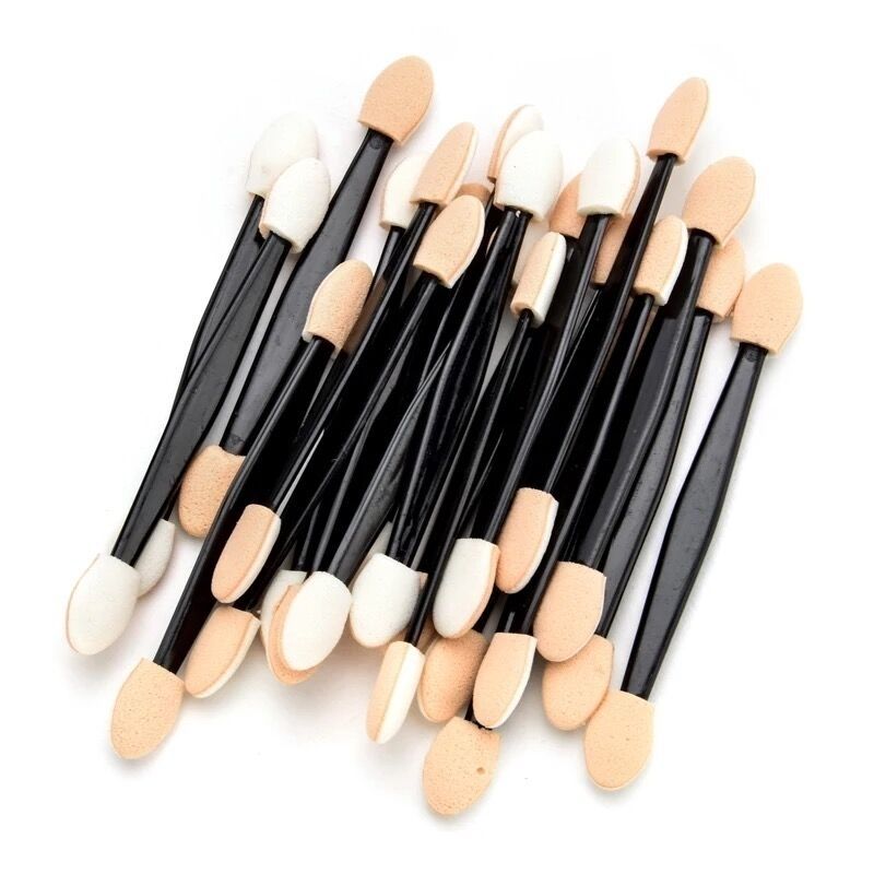 550支双头眼影刷海绵棒眼线刷化妆刷眼影棒修容棒化妆棉小巧5支袋装